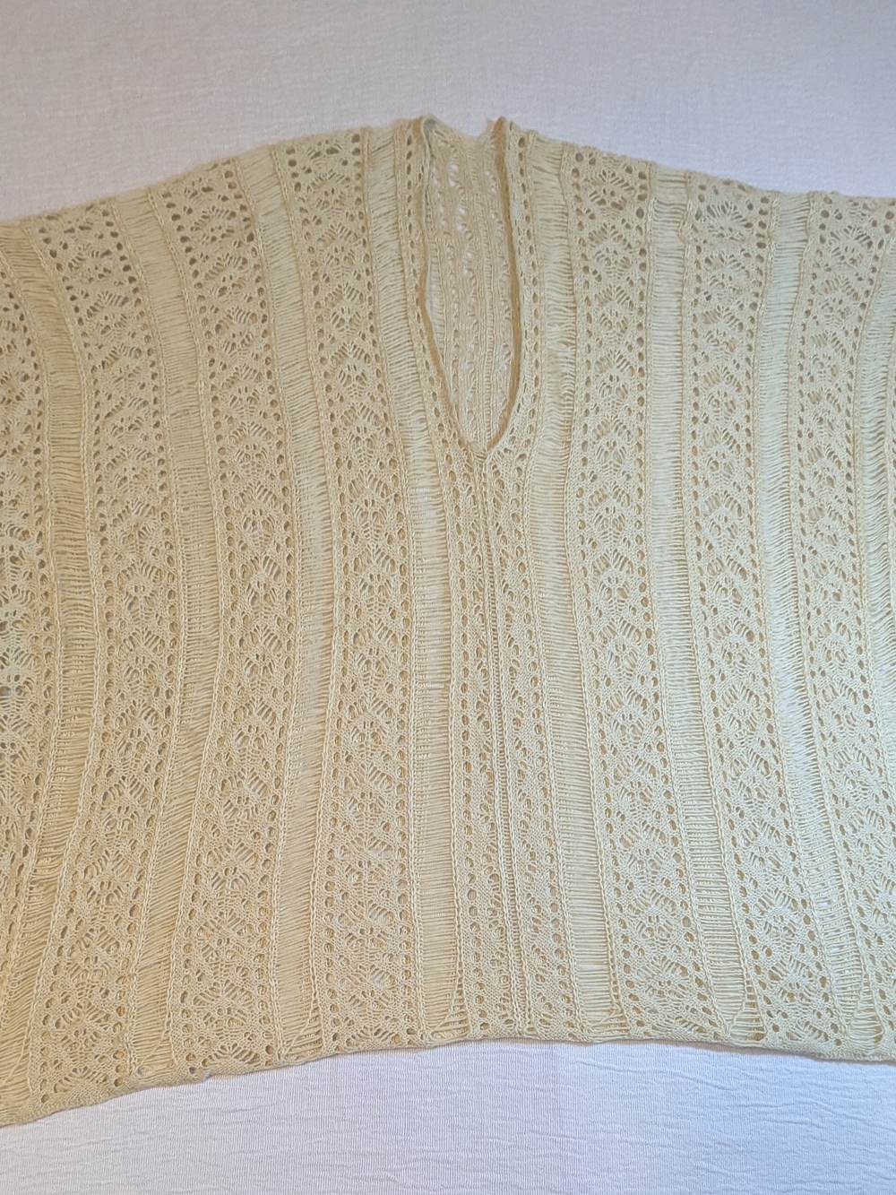 Boho Cream Crochet Swim Coverup Tunic